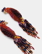 Peacock Earring Orange Purple