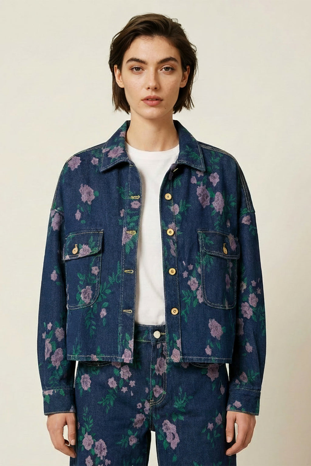 Floral Denim Jacket