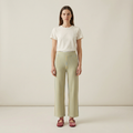Blue Yellow Elastic Trousers