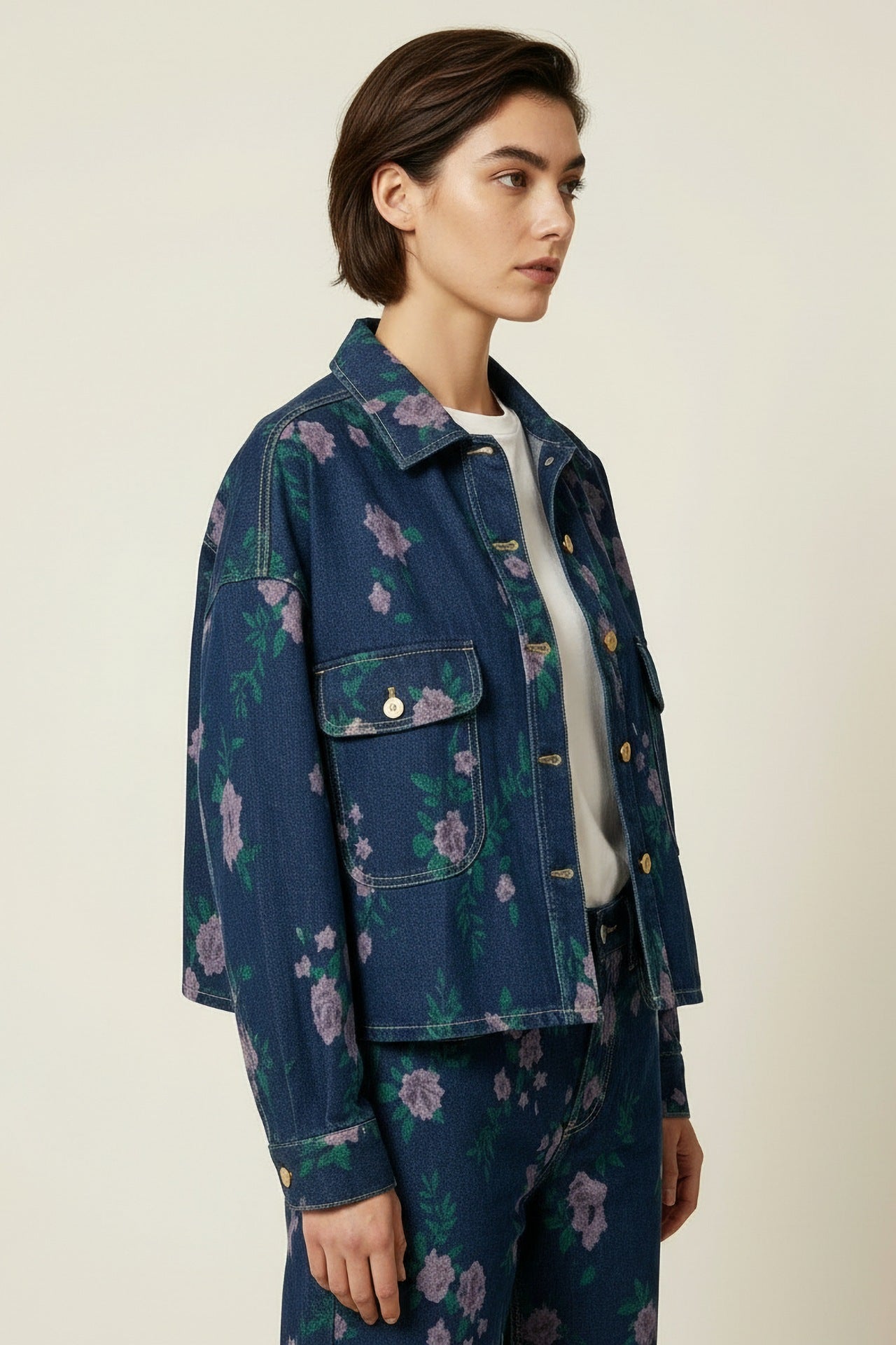 Floral Denim Jacket
