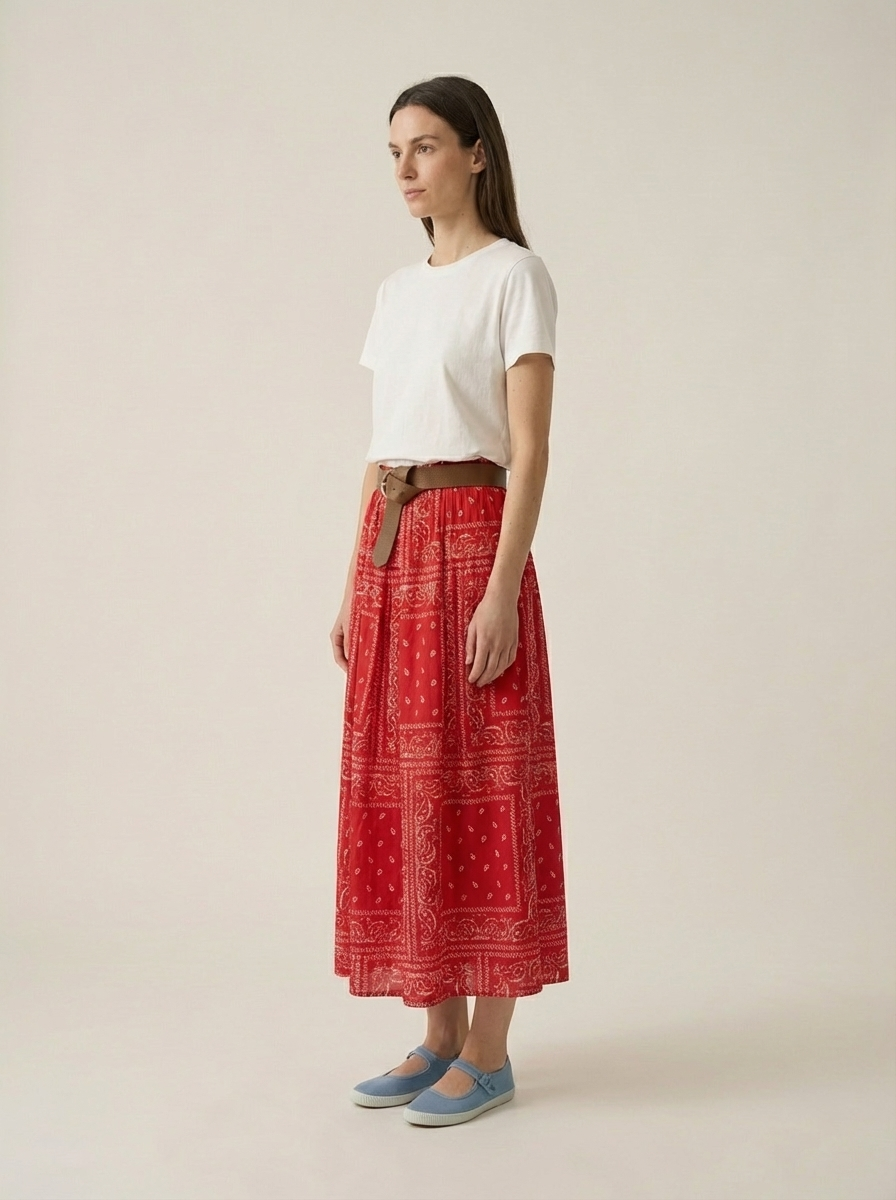 Red Bandana Skirt
