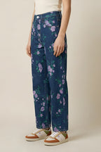 Floral Denim Pants