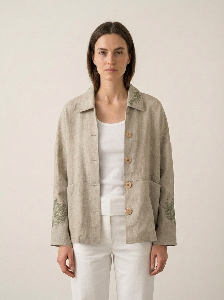 Sage Ethnic Summer Jacket