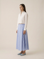Stripped  baby blue skirt