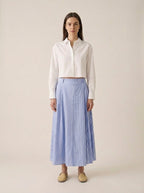 Stripped  baby blue skirt