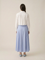 Stripped  baby blue skirt