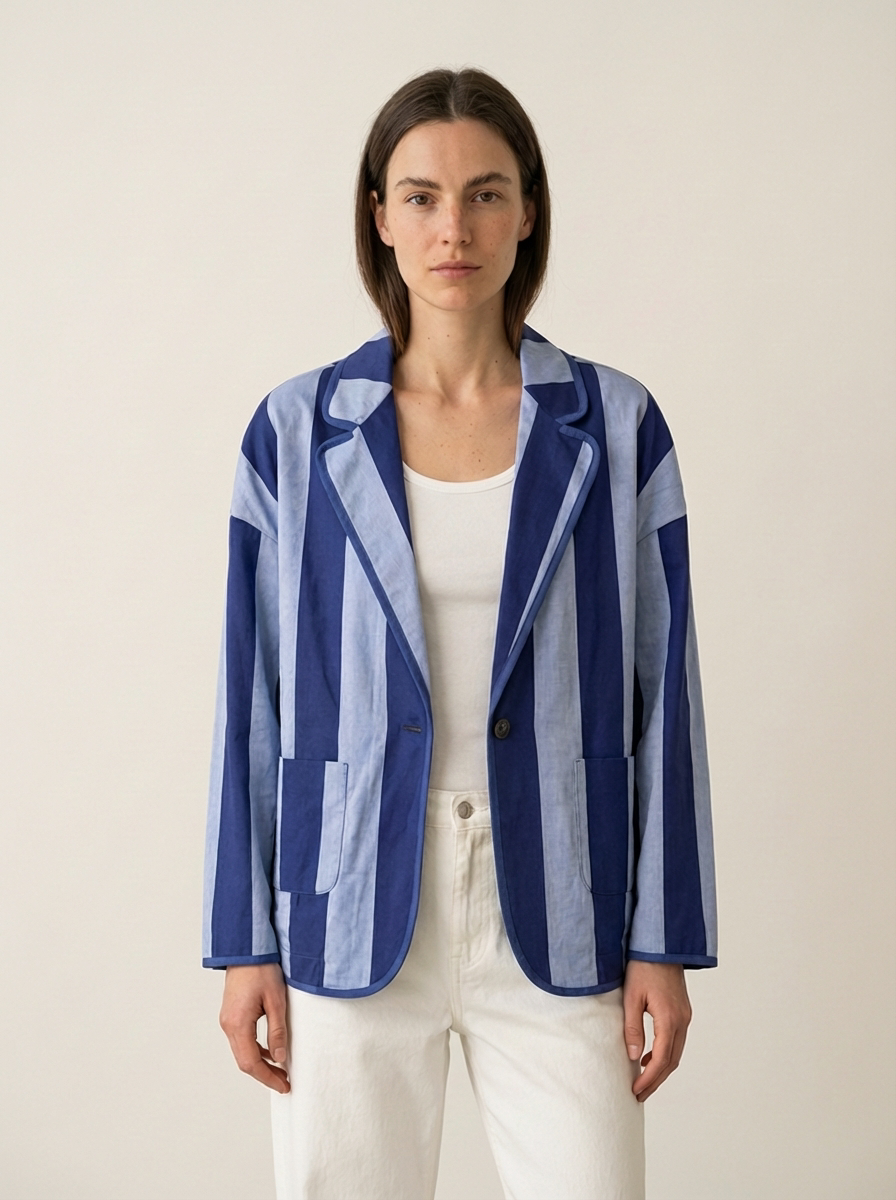 Blue Striped Jacket