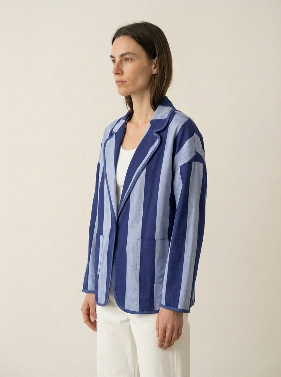 Blue Striped Jacket