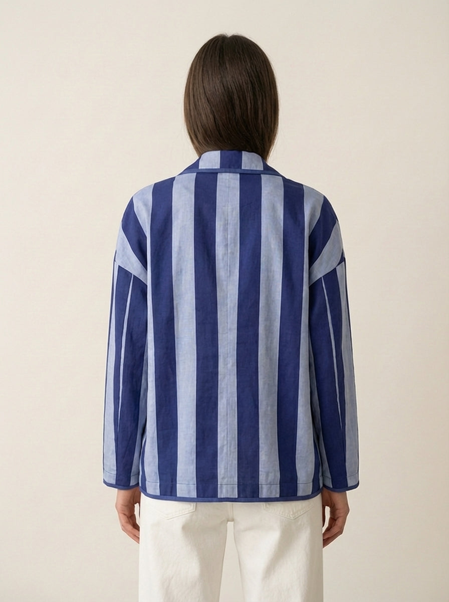 Blue Striped Jacket