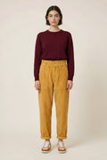 Elastic Curdoroy Pants Mustard