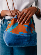 Fern Toffee Sky Silk Cross Body Bag