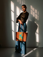 Fern Toffee Silk Tote Bag