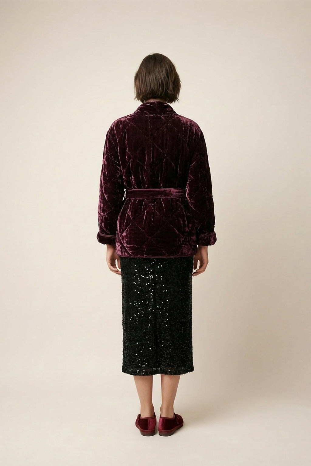 Black sequin skirt