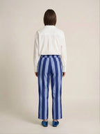 Blue Striped Pants
