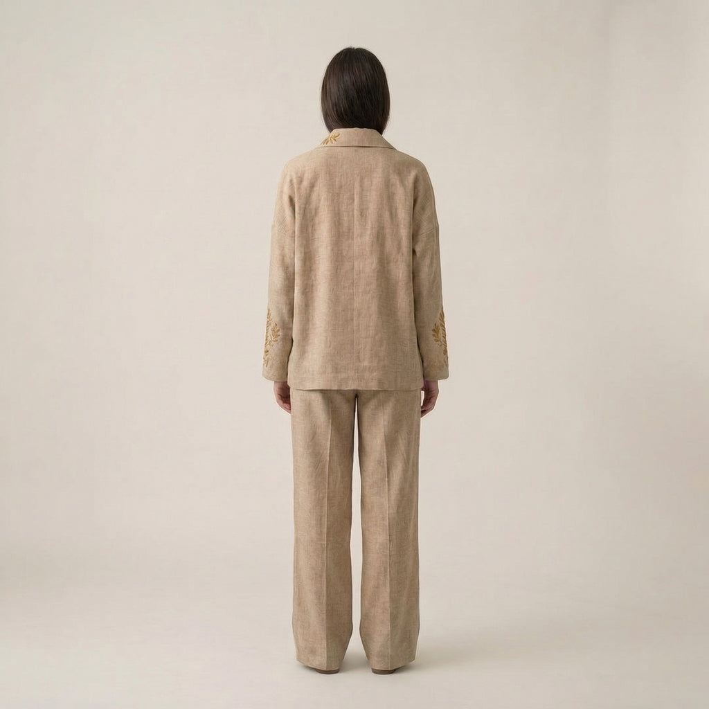 Beige Ethnic Summer Jacket