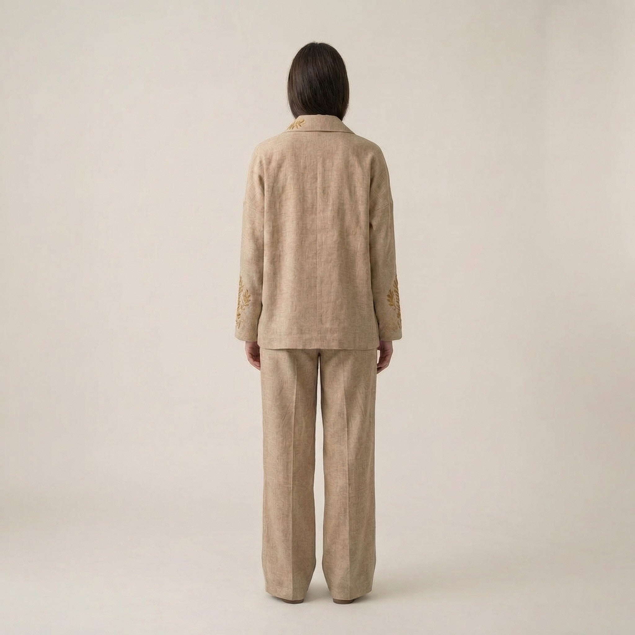 Beige Ethnic Summer Jacket