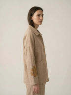 Beige Ethnic Summer Jacket