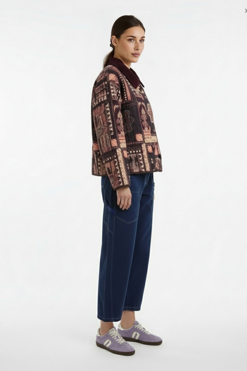 Corduroy Ethnic Purple Pink Jacket