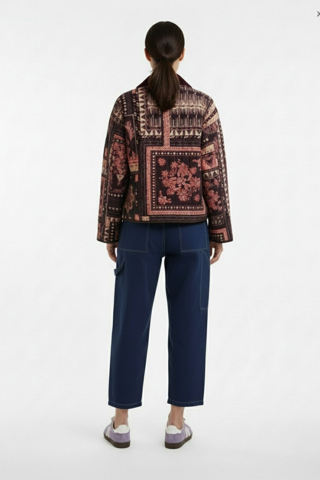 Corduroy Ethnic Purple Pink Jacket