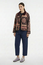 Corduroy Ethnic Purple Pink Jacket