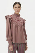 Corduroy Peach Floral Shirt