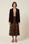Brown Velvet Tailored Jacket