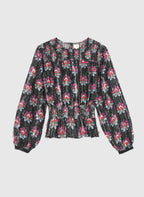 Salvina Black Shirt Rose Garden