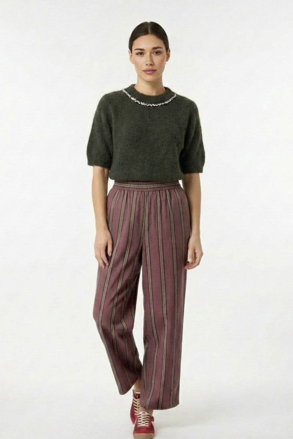 Striped Cotton Trousers
