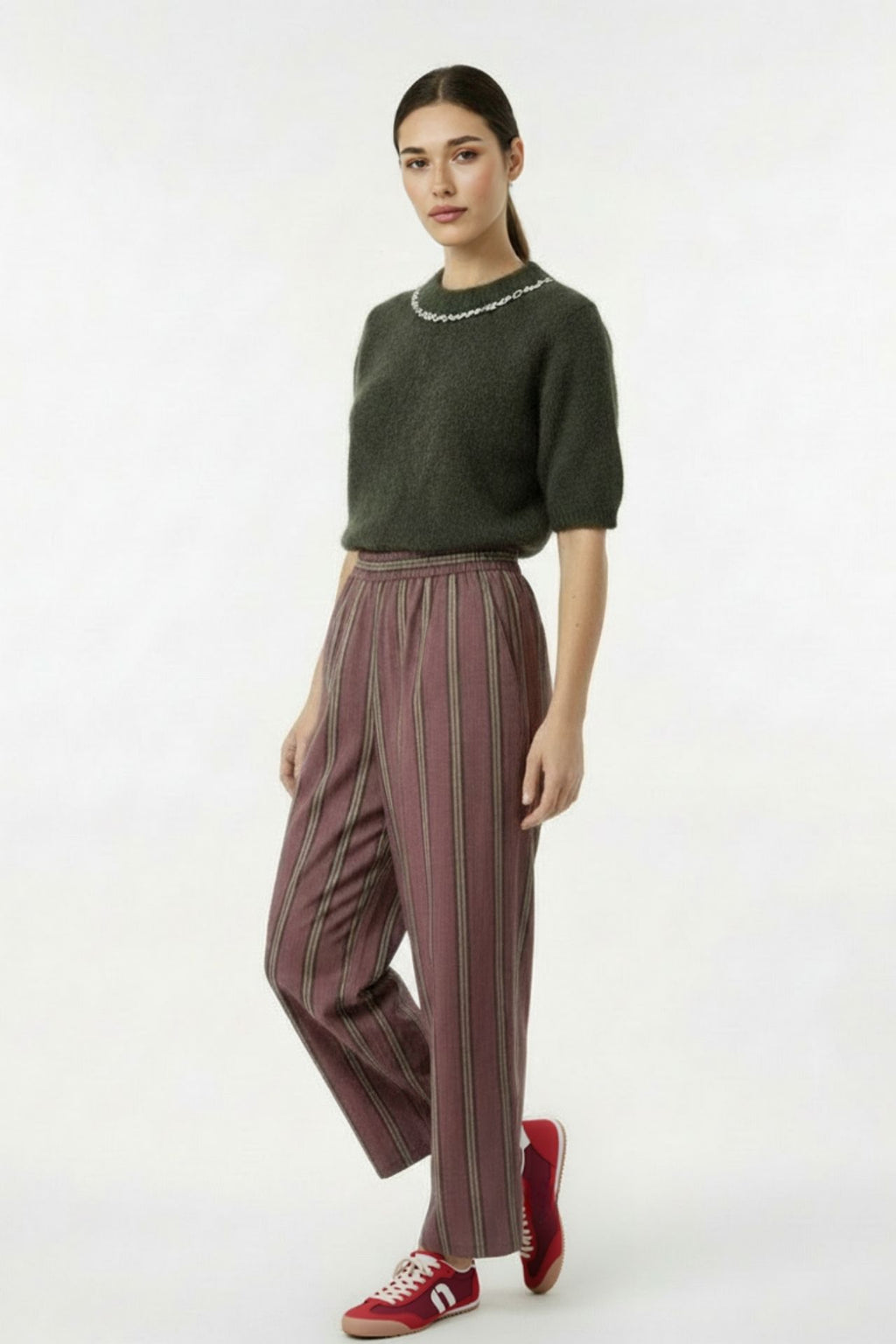 Striped Cotton Trousers
