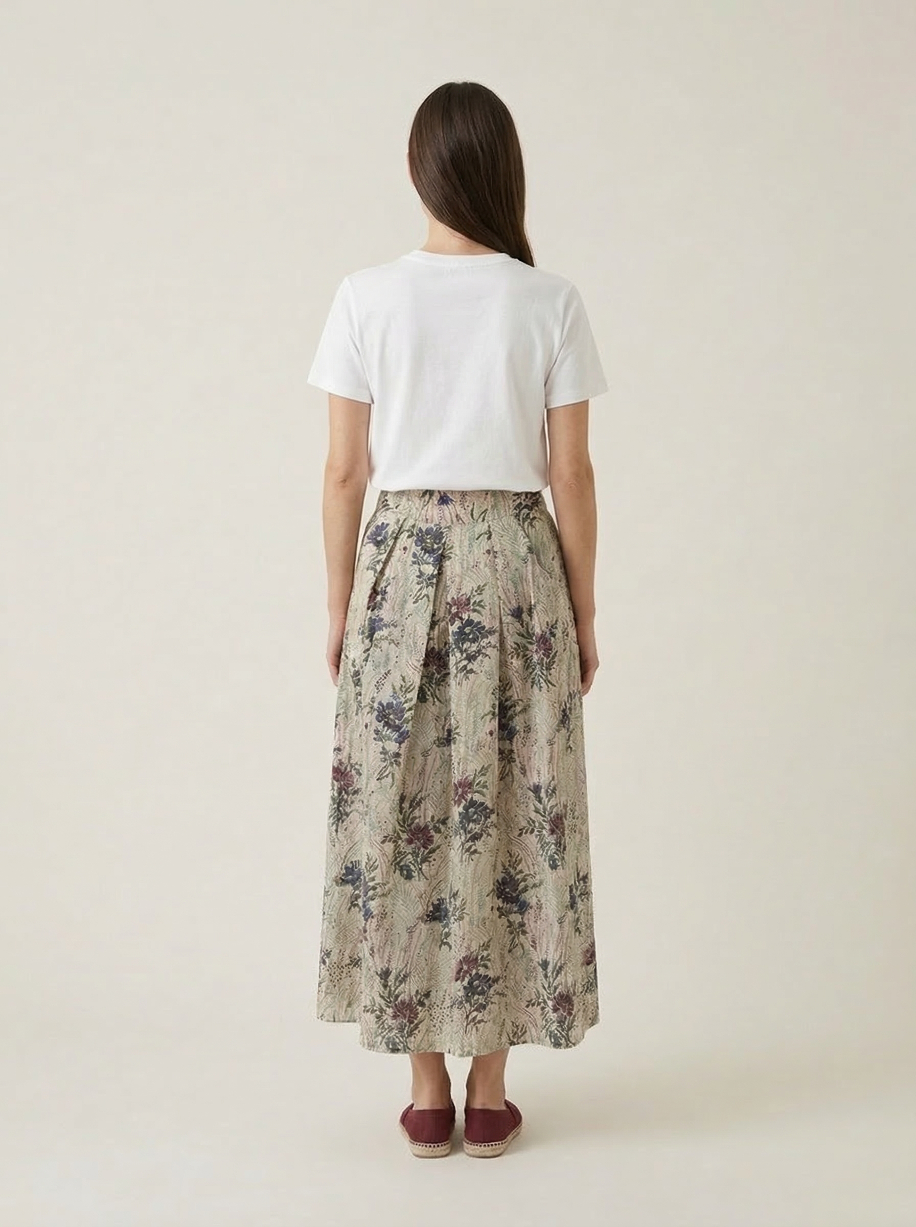 Maxi Romantic Skirt with Flowers