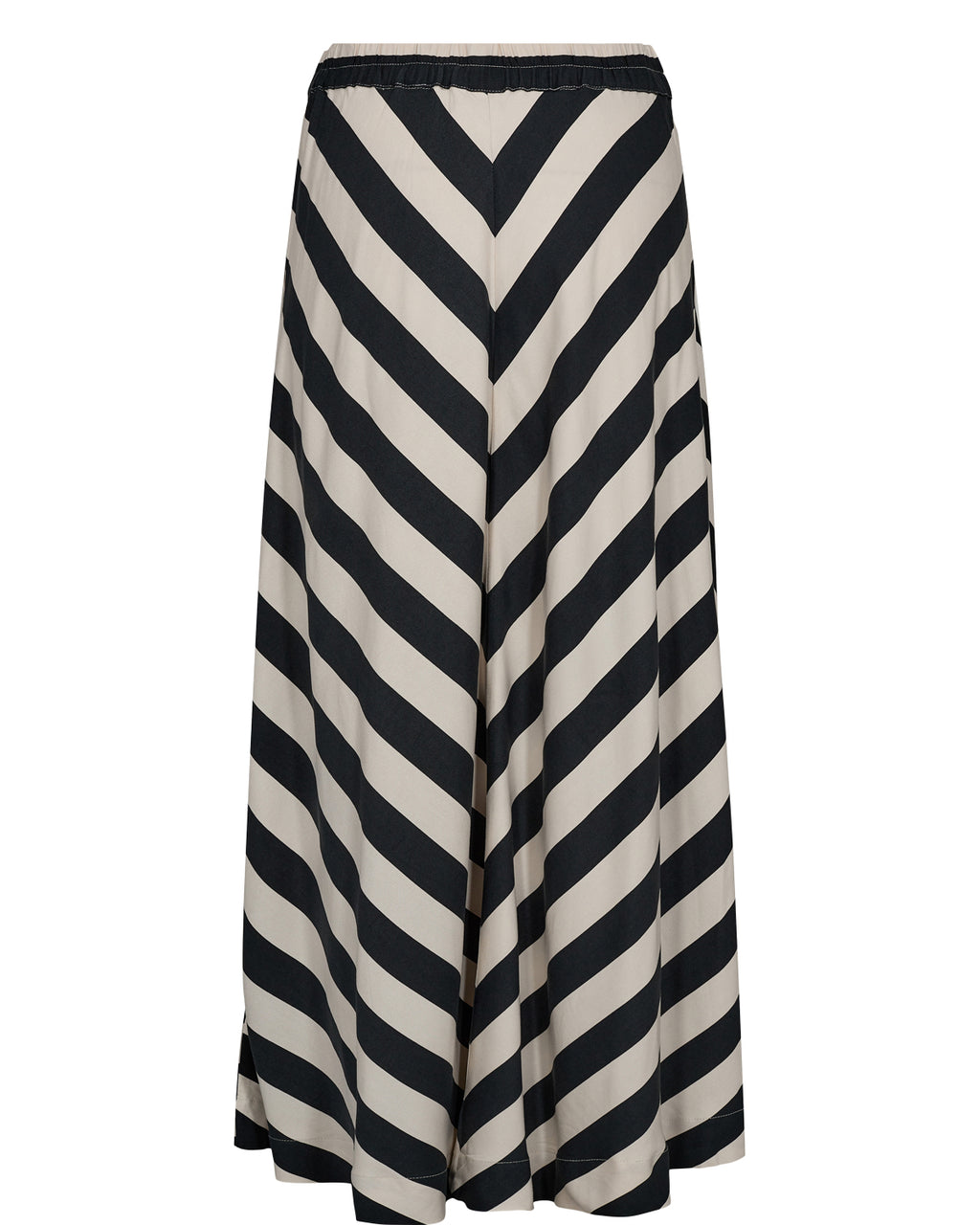 Black and white striped skirt on a white background