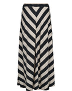 Black and white striped skirt on a white background