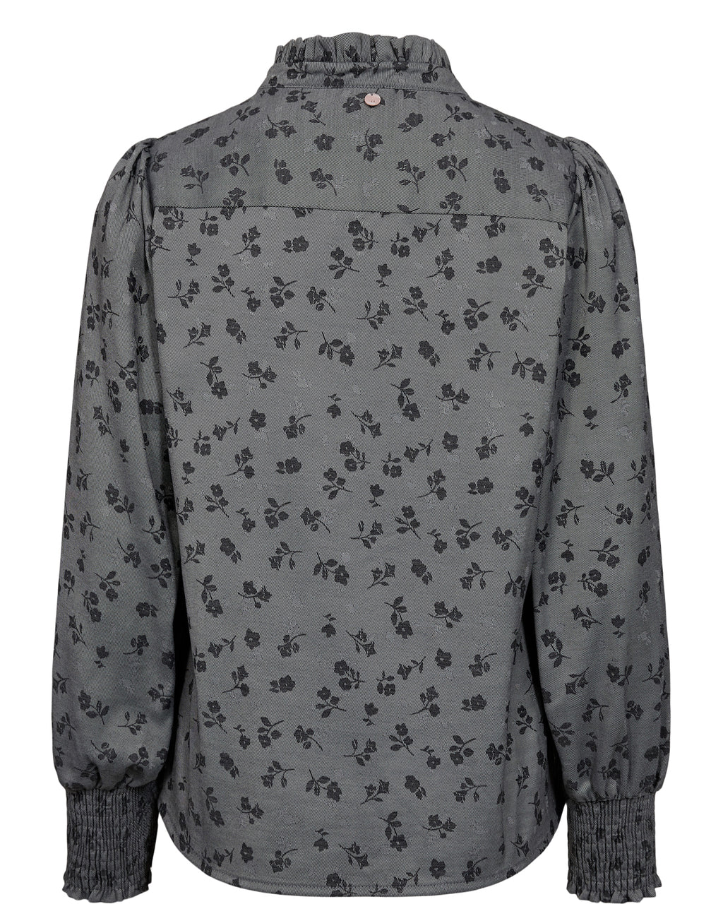 Floral patterned blouse on a white background