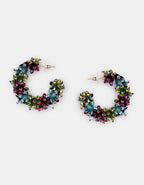 Flower Hoops Teal