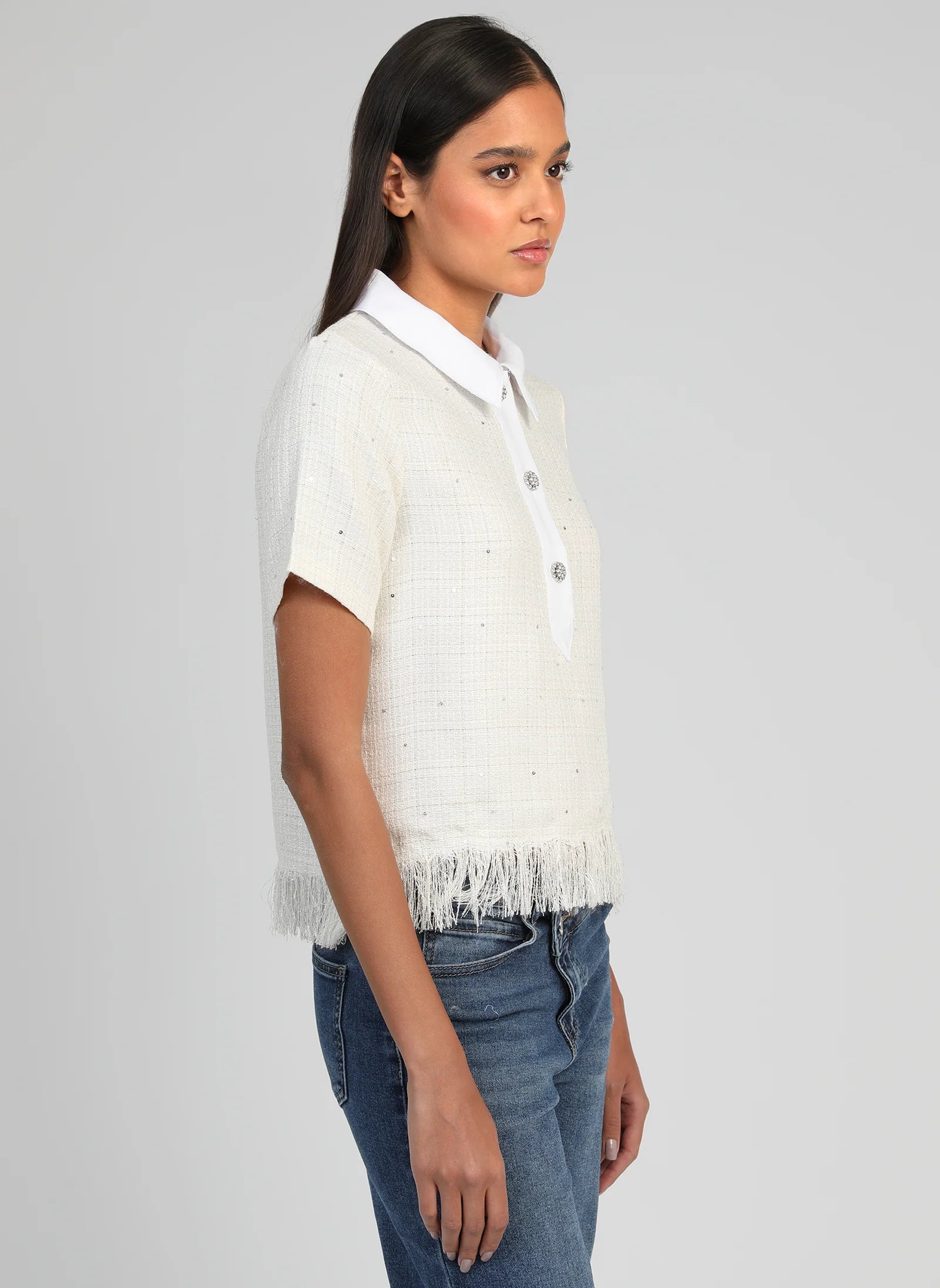 Amyne Top  Ecru