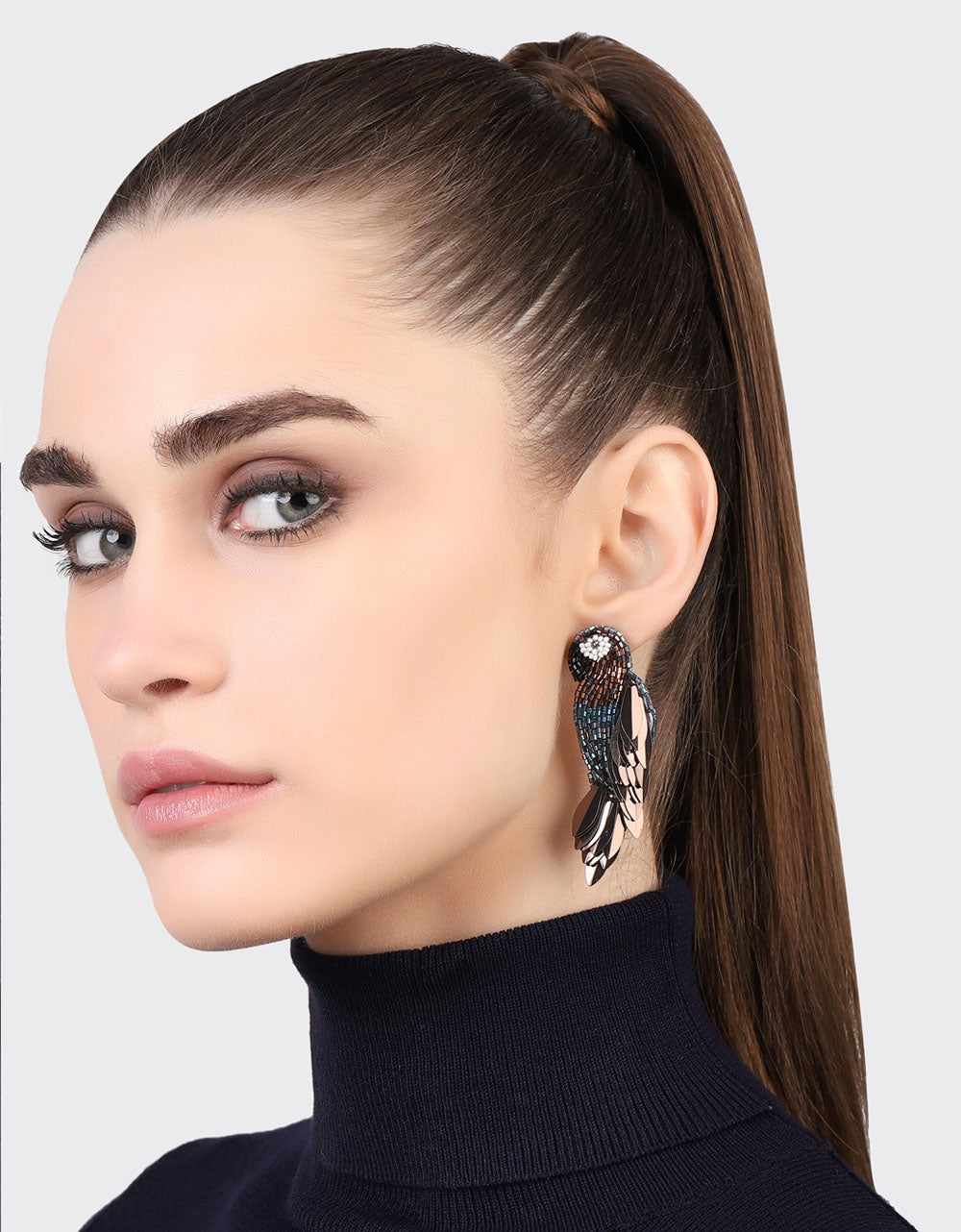 Ara Earrings Blue Bronze