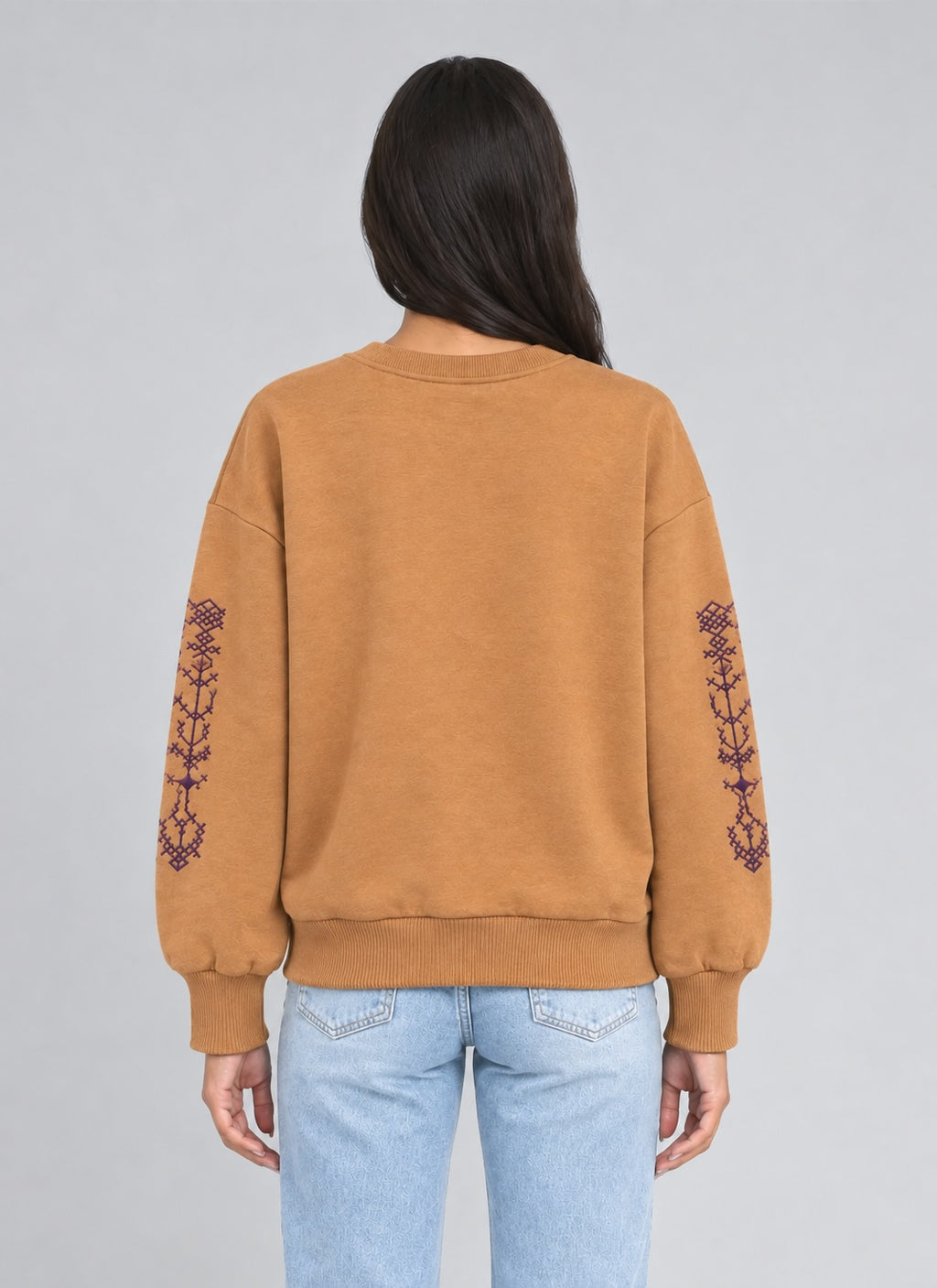Mustard jumper Ethnic Embroidered Patterns