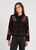 Nesty Ethnic Folklore Black Jacket