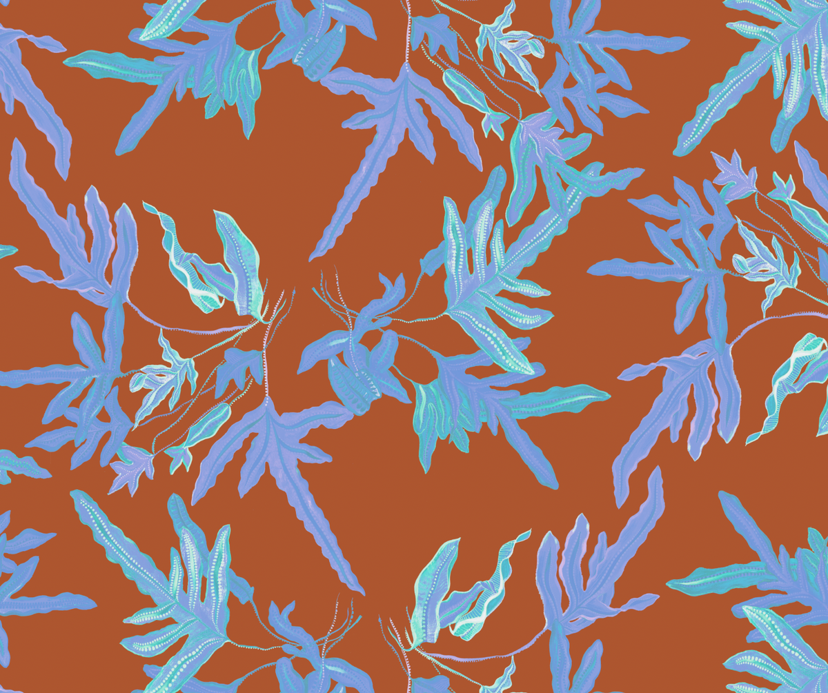 Fern Toffee Silk Tote Bag