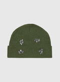 Embellished Knit  Flossie Beanie – Olive