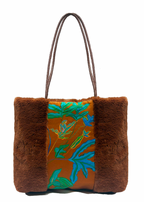 Fern Toffee Silk Tote Bag
