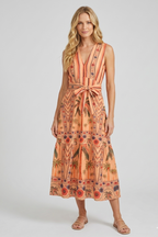 Ovanna Orange Long Dress
