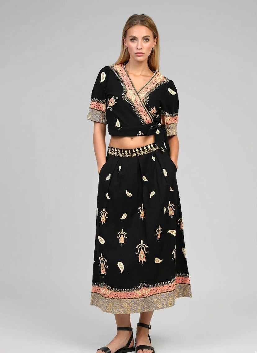 Ramiro Black Long Skirt