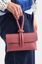 Leather Clutch Pink Rose