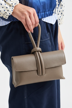 Leather Clutch Taupe