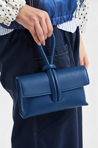 Leather Clutch Blue