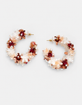 Flower Hoops Khaki Multi