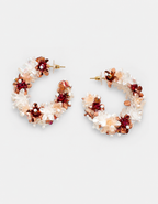 Flower Hoops Khaki Multi