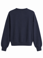 Navy jumper embroidered Flowers