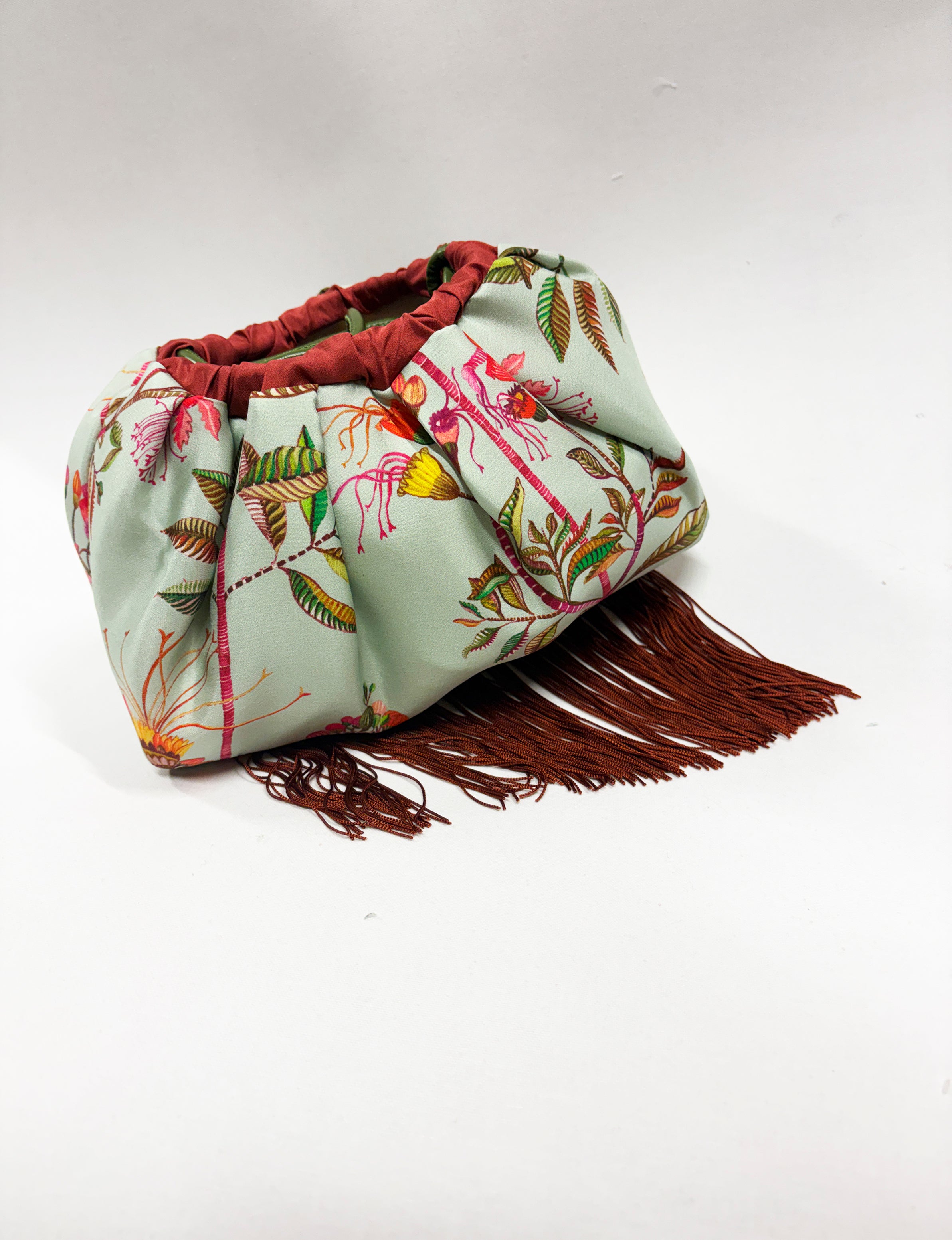 Ioli Blue Satin Cross Body Bag